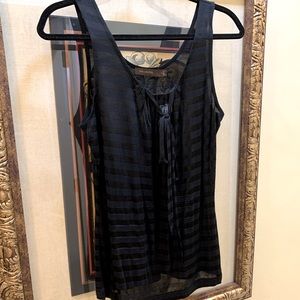 **The Limited black sleeveless striped top size Small